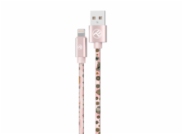 Tellur Graffiti USB to Lightning cable 3A 1m pink