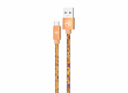 Tellur Graffiti USB to Type-C cable 3A 1m orange