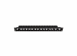 Schrack HSER0240SP 19"patchpanel AMPARO pro 24 keystone SFA/SFB neosazený, 1U