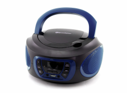 Přehrávač Roadstar, CDR-365U/BLue, přenosný, CD/MP3, rádio PLL, USB, AUX IN, CD, displej, 2x2 W, barva modrá