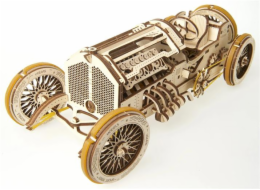 Ugears 3D dřevěné mechanické puzzle U9 Auto (Grand Prix)