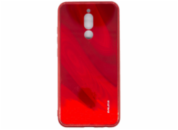 Xiaomi Redmi 8 Water Ripple Full Color Electroplating Tempered Glass Case Red