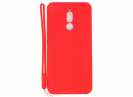 Xiaomi Redmi 8 Soft Touch Silicone Case with Strap Red