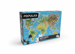 Puzzle Popular - Mapa světa, 160 ks – CZ