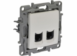 Legrand White dvojitá počítačová zásuvka RJ45 cat.6 UTP (664774)