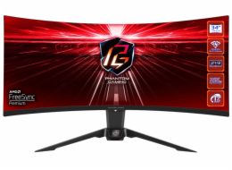 Phantom Gaming by Asrock monitor PG34WQ15R2B prohnutý 34"/ VA/3440x1440/165Hz/550cd/m2/1ms/ 8bit/DP/2x HDMI/wifi ant.