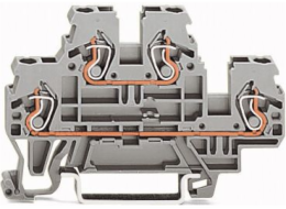 WAGO 2-SOREY 2,5 mm2 šedá železnice (870-501)