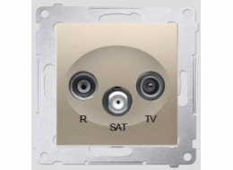 Kontakt-Simon SIMON54 RTV/SAT průchozí zlatá anténní zásuvka - DASP.01/44