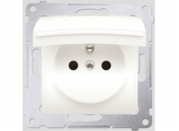 Kontaktovat - Simon Single Socket Simon54 Z/U 16A IP20 se smetanovým stopami - DGZ1BUZ.01/41