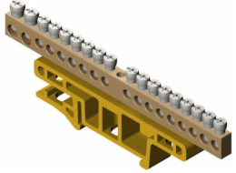 Elektro-Plast 18cestná kolejová svorkovnice, žlutá TH35 LZ-18/N (0922-01)