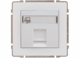 Kos Single Socket KOS66 Počítač RJ45 Neočekávaný bílý štítek (660465)