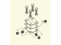 Elko-bis Universal Branch Connector s reliéfem 57x80x50 mm galvanized