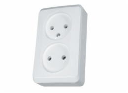 Schneider Electric Socket 2krát B/U 16A IP20 WHITE GWN-220P-WDE001040