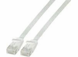 EFB plochý připojovací kabel RJ45 U / UTP, kat. 6a, PVC, 1,5 m, bílá (K8107WS.1.5)