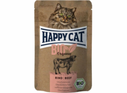 Happy Cat Bio Organic, Adult Cat Food, Mokré, hovězí maso, 85g, Sachet