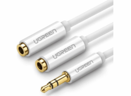 Ugreen Jack 3,5 mm kabel - Jack 3,5 mm x2 0,2 ??m bílý (UGR542WHT)