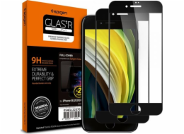 Spigen Tempered Glass Spigen Glass FC 2-Pack iPhone 7/8/SE 2020 černá