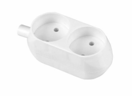 Abex Double Portable Socket 2x2p White