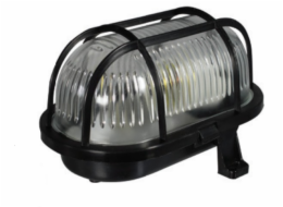 Oválný Luminaire 60W E27 PAWBOL Oválný Luminaire s plastovým IP44 černou (D.3151C)