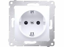 Kontaktní soket Single Plug Simon 54 UZIEMIEM SCHUKO 16A 250V BIALY (DGSZ1Z.01/11)