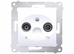 KONTAKTUJÍCÍ - SIMON ANTENNA SOCKET SIMON54 RTV 1DB Final White - DAK.01/11