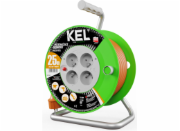 Kel Drum Extension Standardní linka 25m H05VV-F 3x1.5 4xgs 16A Orange (W-97045)