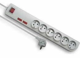 Power Strip Elgothech PSF2 Anti-Redevix 6 3 M Bílé zásuvky (PSF2-603)