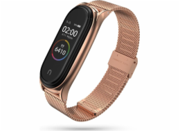 Tech-ochrannost Milaneseband náramek pro Xiaomi Mi Band 5 Pink Gold