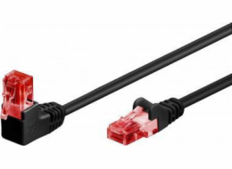 Goobay Cat 6kabel spojující 1x 90 v úhlu, U/UTP, černá - délka kabelu 10 m