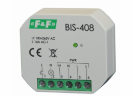 F&F Bistabilní relé 1NO 16A 100-265V AC IP20 - BIS-408