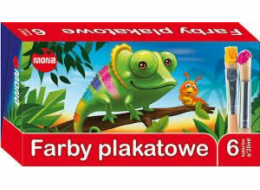 Plakátové barvy Pulio Mona 6 barev 20ml