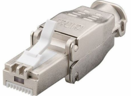 Konektor RJ45 8pinů CAT6A stíněný - montáž bez nástroje 4040849382925 PremiumCord Konektor RJ45 8pinů CAT6A stíněný - montáž bez nástroje