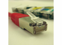 NetRack RJ45 patch kabel, lisovaný plášť, kat. 5e FTP, 15m červený