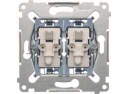 Kontakt-Simon Simon 54 dvojitý schodišťový spínač s podsvícením 10AX 250V mechanika (SW6/2XLM)