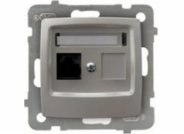 Ospel Karo single computer socket RJ45 cat.5e MMC silver pearl (GPK-1S/K/m/43)