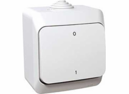 Schneider Electric Cedar Plus Přisazený bipolární spínač 16AX IP44 bílý WDE000520