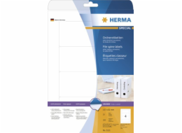 Herma Labels Special 5121, do pořadačů, A4, bílá, 157 x 61 mm, neprůhledný matný papír, 100 ks, zaoblené rohy. (5121)