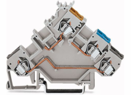 Wago 4vodičová svorkovnice pro senzory 2,5mm2 šedá (280-553)