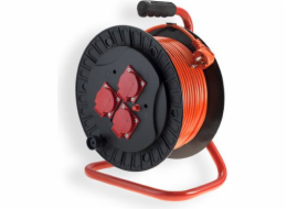 Elgotech Reel prodlužovací kabel 3 x GS IP44 oranžový 30m (PZB-111-30G/2.5)