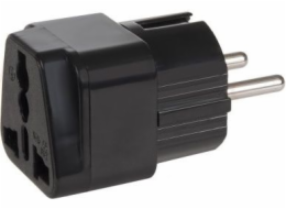 Adapter socket UK Maclean  to EU plug  universal  black  MCE155