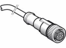 Elektrický kabel Schneider s ženským konektorem M12 4pin rovný s 2M kabelem (XZCP1141L2)