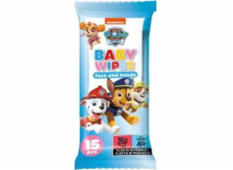 Paw Patrol vlhčené ubrousky na ústa a ruce 15 ks.