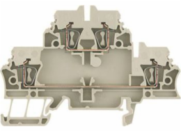 Weidmuller 2patrová 4vodičová pružinová svorkovnice 2,5 mm2 béžová (1674300000)