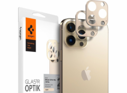 Tvrzené sklo Spigen pro objektiv fotoaparátu Spigen Optik Apple iPhone 13 Pro/13 Pro Max Gold [2 PACK]