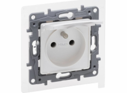 Legrand Niloe Selection Socket 2p+ s IP44 16A 250V se závěrkou, šroubovací svorky perla 762437