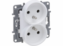 Legrand Niloe Selection Socket 2 x 2p+z pro více rámečků (bez krytu, šroubovacích svorek) bílá 762035