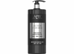 Apis APIS_Action For Men 3v1 hydratační gel na mytí těla, obličeje a vlasů 1000ml