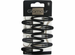 Glamour GLAMOR_Hair clips Black 8 ks