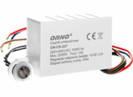 Orno Twilight spínač se senzorem 10A 230V 5-50lx (OR-CR-227)