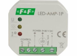 F&F Zesilovač výkonového signálu pro LED osvětlení 12/24 V DC pro LED-AMP-1P zapuštěnou krabičku